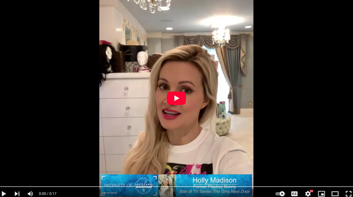 Holly Madison congratulates Sperling Dermatology on being named #1 CoolSculpting provider in NJ