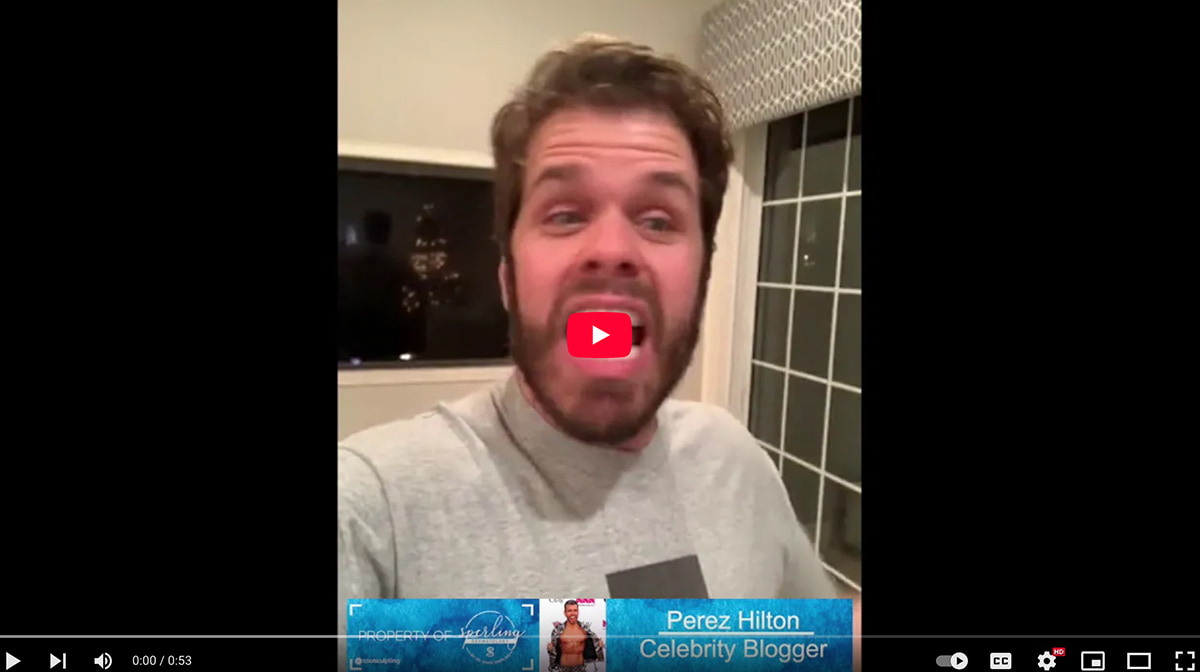 Perez Hilton congratulates Sperling Dermatology on being named #1 CoolSculpting provider in NJ