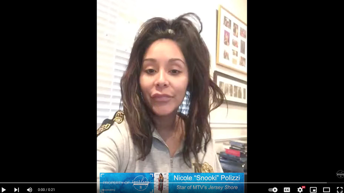 Snooki congratulates Sperling Dermatology on being named #1 CoolSculpting provider in NJ