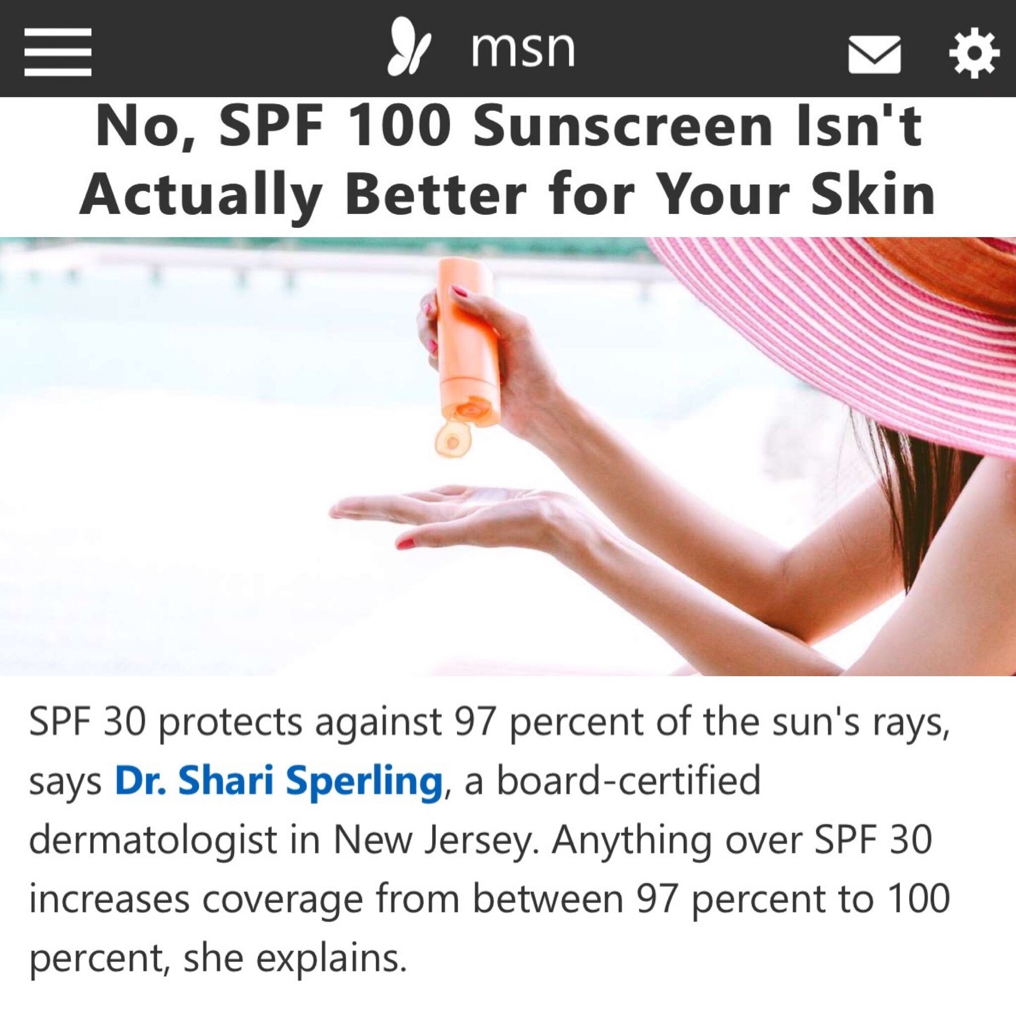 Sperling Dermatology featured in Shape