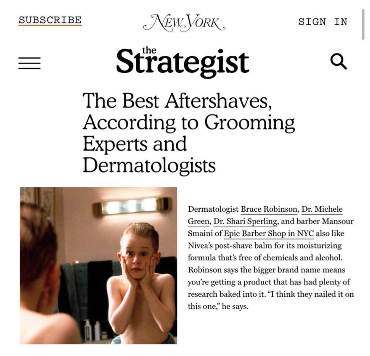 Sperling Dermatology featured in Shape