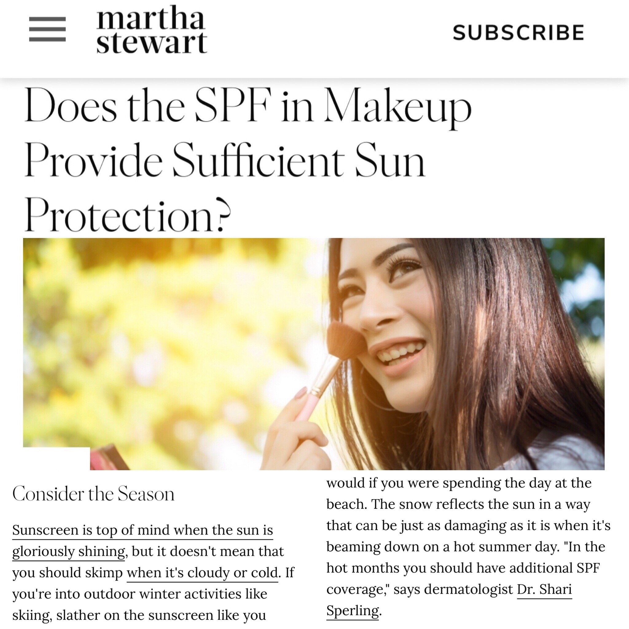 Sperling Dermatology featured in Shape